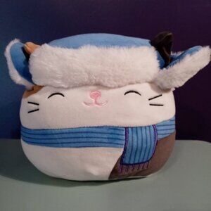 Squishmallow 8" Cam the Cat with Scarf and Hat with Flaps